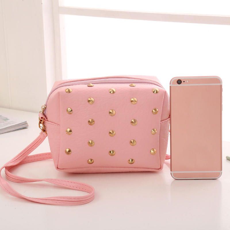 Damesmode Trendy Kleine Litchi Patroon Willow Schoudertas Telefoontas