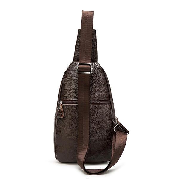 Heren Dames Lederen Borsttas Mode Retro Casual Crossbody Tas Met 3 Kleuren