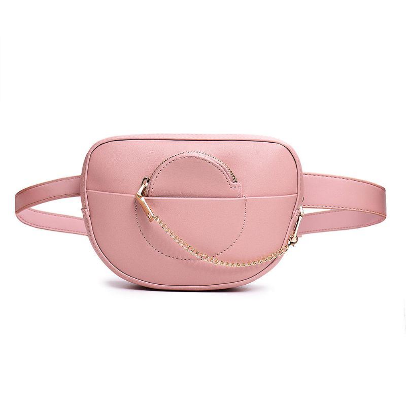 Heuptas Met Ketting Voor Dames Effen Telefoontas Crossbody-tas