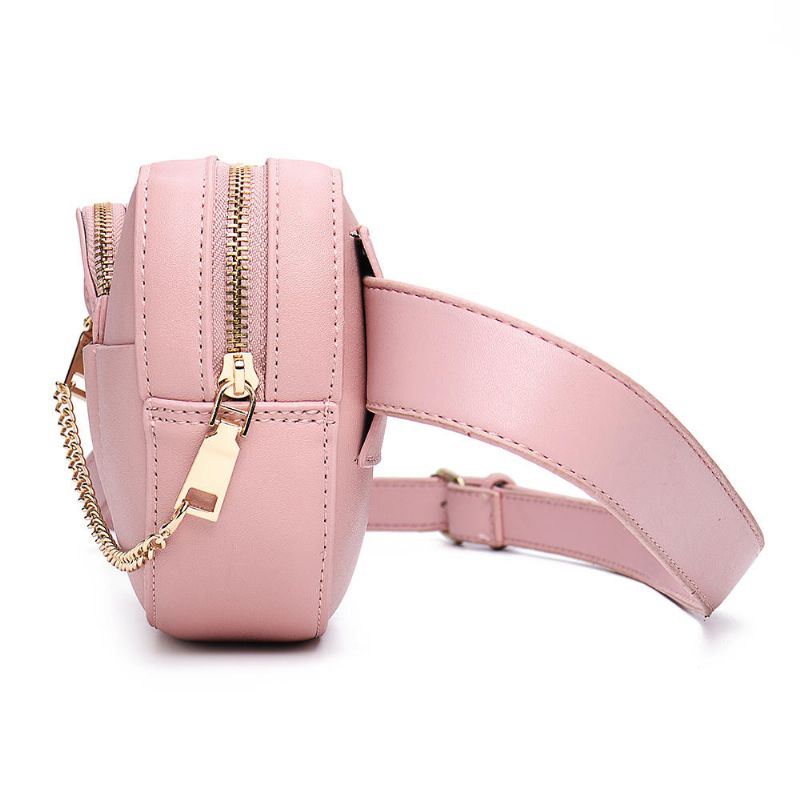 Heuptas Met Ketting Voor Dames Effen Telefoontas Crossbody-tas