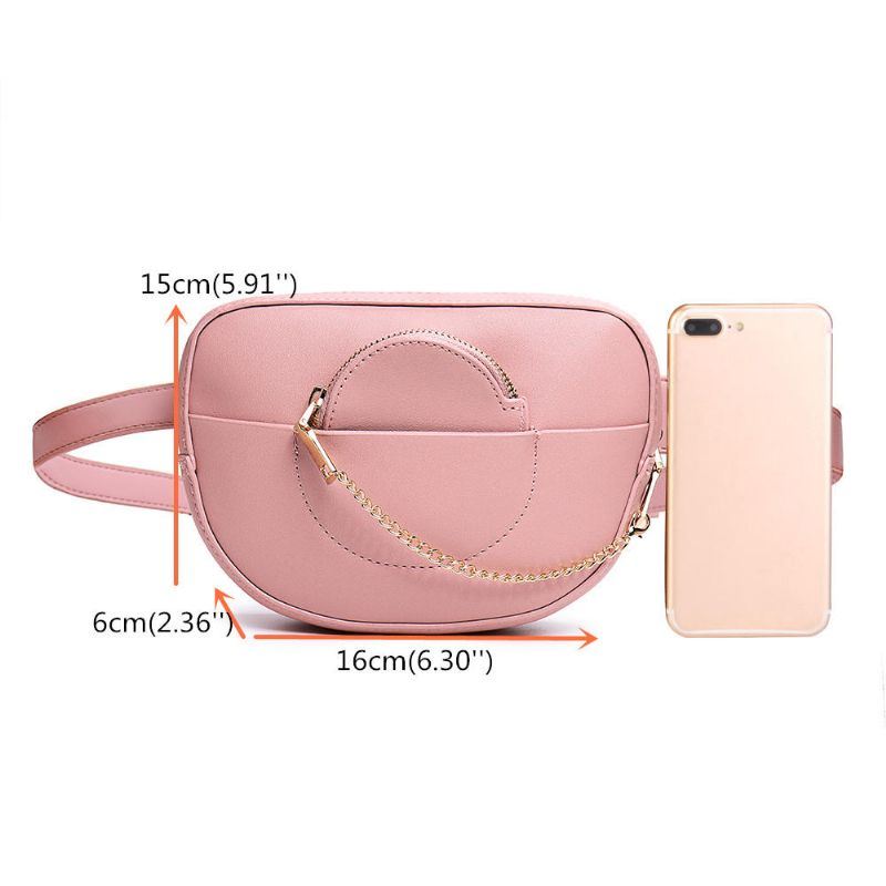 Heuptas Met Ketting Voor Dames Effen Telefoontas Crossbody-tas