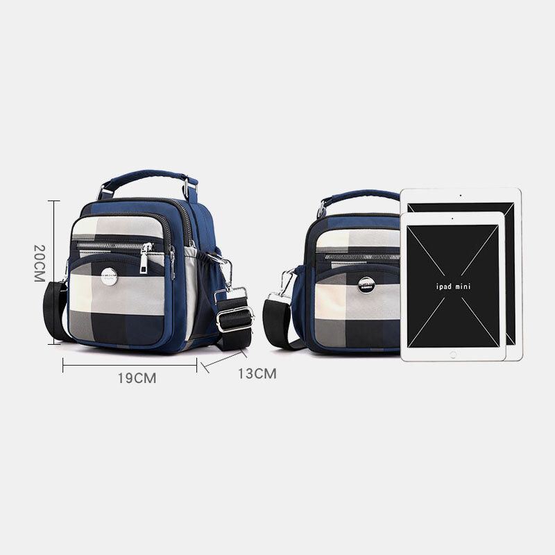 Mode Canvas Multifunctionele Lichtgewicht Rugzak Schoudertas Crossbody Tas Voor Dames