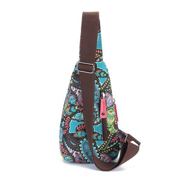 Nationale Bloemen Zomer Lichte Dames Borsttas Sling Bag Schoudertas Crossbody Tas