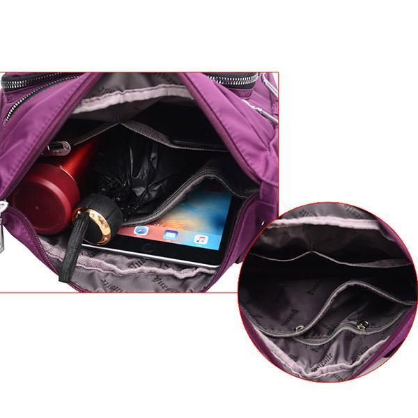 Nylon Meerlagige Mummietas Voor Dames Schoudertas Messenger Bag