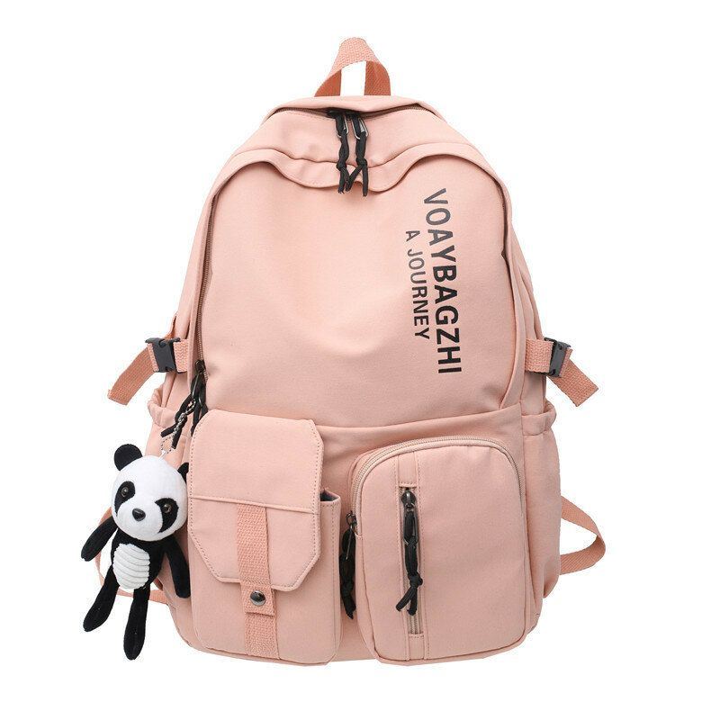 Olympische Winterspelen Dames Peking 2022 Leuke Panda Decoratie Multifunctionele Rugzak Nylon Waterdichte Schooltas