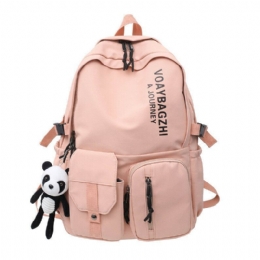 Olympische Winterspelen Dames Peking 2022 Leuke Panda Decoratie Multifunctionele Rugzak Nylon Waterdichte Schooltas