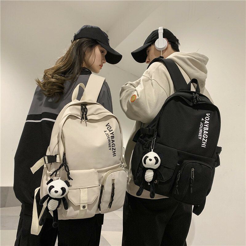 Olympische Winterspelen Dames Peking 2022 Leuke Panda Decoratie Multifunctionele Rugzak Nylon Waterdichte Schooltas