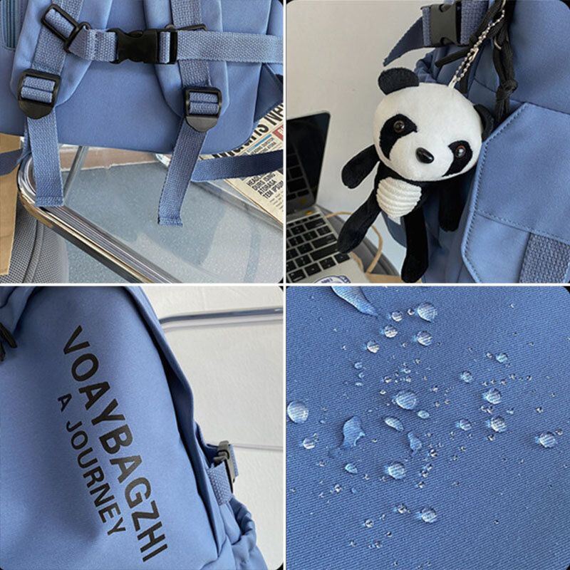 Olympische Winterspelen Dames Peking 2022 Leuke Panda Decoratie Multifunctionele Rugzak Nylon Waterdichte Schooltas