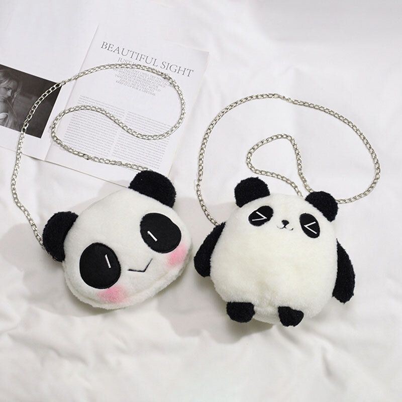 Olympische Winterspelen Dames Peking 2022 Schattige Panda Dacron Chain Crossbody Tas