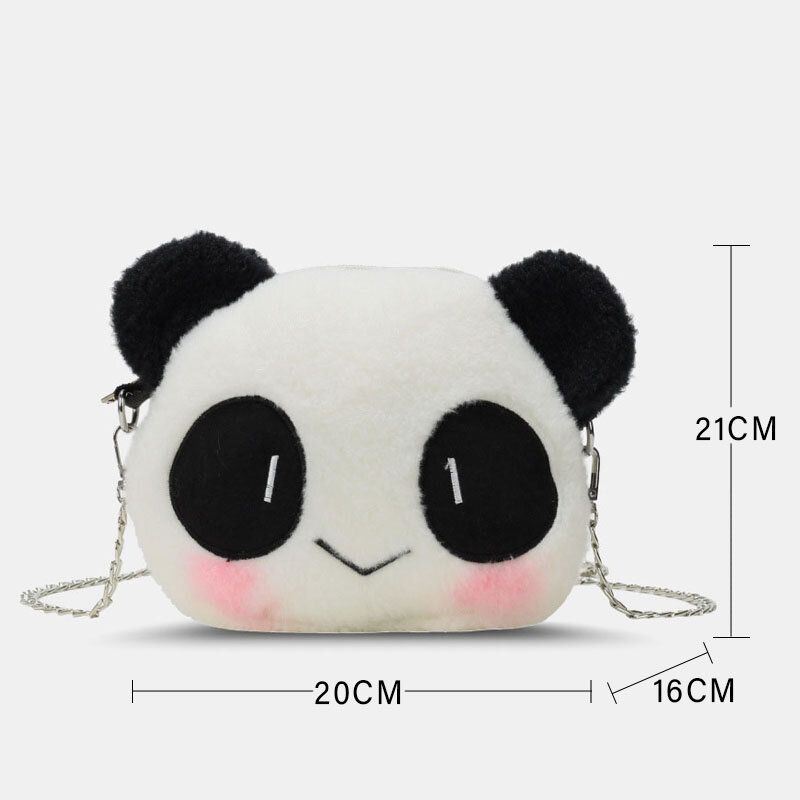 Olympische Winterspelen Dames Peking 2022 Schattige Panda Dacron Chain Crossbody Tas