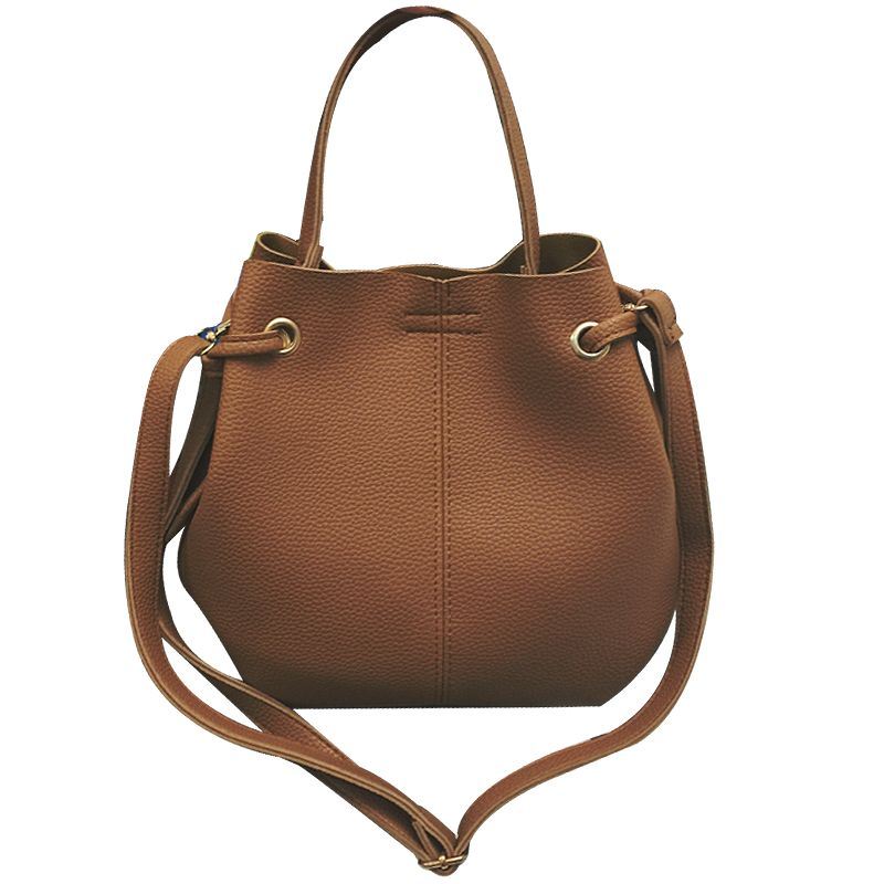 Tweedelige Dames Pu Lederen Handtas Crossbody Tas En Clutch Portemonnee