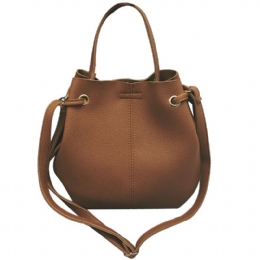 Tweedelige Dames Pu Lederen Handtas Crossbody Tas En Clutch Portemonnee