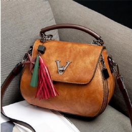 Vintage Tassel Bucket Bag Handtas Crossbody Tas Voor Dames