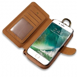 4.7-5.5 Inch Mobiele Telefoon Geval Heren Dames Clutch Pu Lederen Portemonnee Voor Iphone