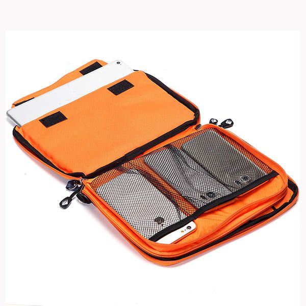 Heren Casual Multifunctioneel Canvas Multi Pocket Ipad Winkel Tas Telefoon Tas Opbergtas