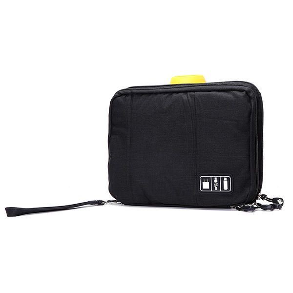 Heren Casual Multifunctioneel Canvas Multi Pocket Ipad Winkel Tas Telefoon Tas Opbergtas