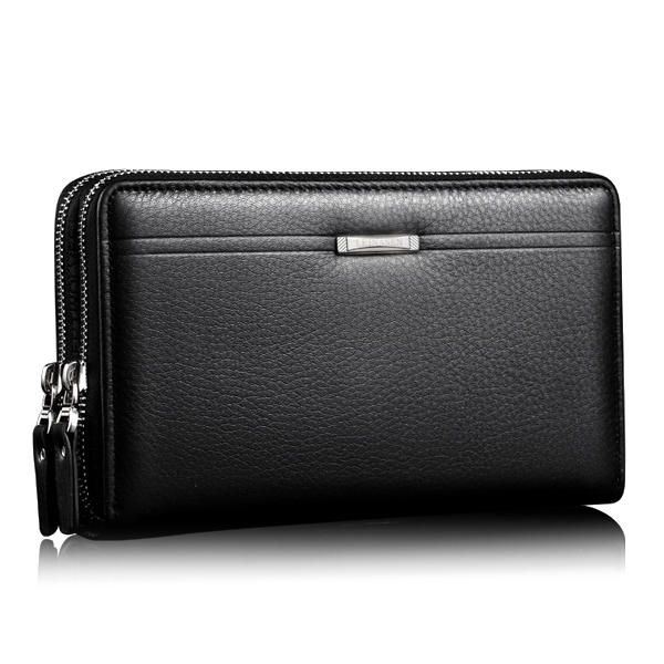 Heren Clutch Portemonnee Waterdichte Zakelijke Lange Rits Portemonnee Telefoonhouder