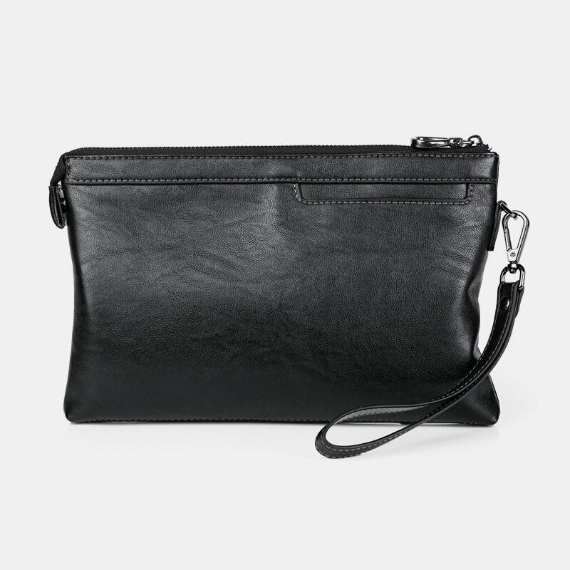 Heren Kunstleer Grote Capaciteit Casual Zakelijke 6.5 Inch Telefoontas Clutch Portemonnee Tas Met Taille String