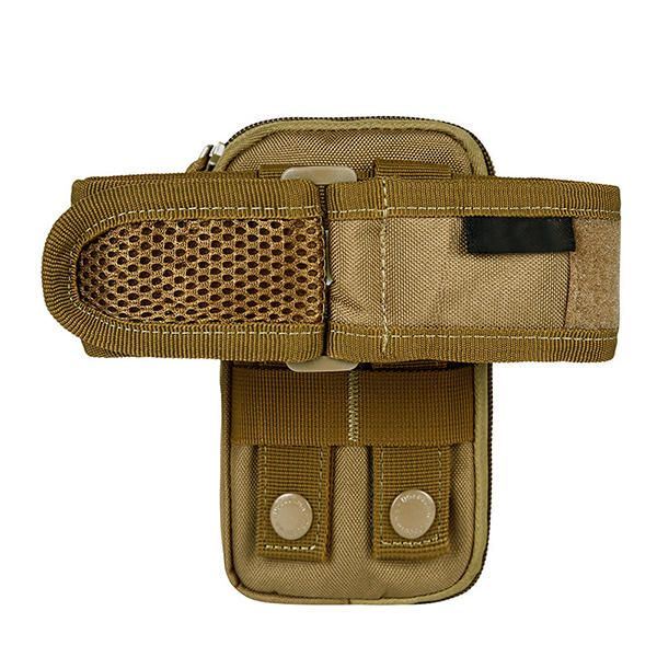 Heren Nylon Tactical Arm Bag Molle Edc Pouch Mobiele Telefoon Portemonnee Riem Heuptas