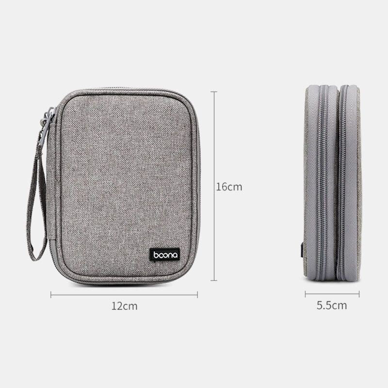 Heren Oxford Grote Capaciteit Waterdichte 2.5 Inch Mobiele Harde Schijf Beschermhoes Draagbare Dubbele Opbergtas Power Bank Tas Clutch Bags