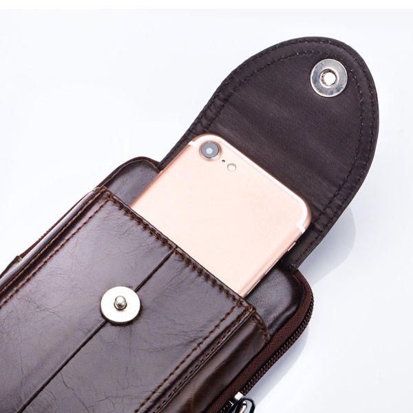 Tas Heren Lederen Loop Belt Phone Bag